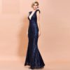 Sexy Off Shoulder Feather Sequin Maxi Dress - Image 5