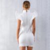 Sexy Sleeveless Ruffles Tassel Celebrity Bodycon Club Dress - Image 3