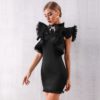Sexy Sleeveless Ruffles Tassel Celebrity Bodycon Club Dress - Image 5