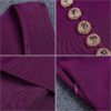 Sexy V Neck Back Button Studded Hollow Out Party Dress - Image 5