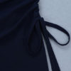 Square Neck Split Front Sleeveless Drawstring Semi Formal Party Dresses - Image 7