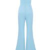 Strapless Sleeveless Zipper Open Shoulder Straight Jumpsuit - Image 6