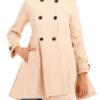 Stand Collar Pockets Retro Wrap Coat