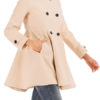 Stand Collar Pockets Retro Wrap Coat - Image 4