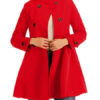 Stand Collar Pockets Retro Wrap Coat - Image 5