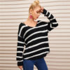 V Back Long Sleeve Cute Casual Sweaters - Image 5