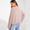 V Neck Rib-knit Stretchy Casual Tshirt - Image 3