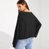 V Neck Rib-knit Stretchy Casual Tshirt - Image 6
