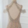 V-Neck Sleeveless Pearls Diamond Sexy Prom Dress - Image 10