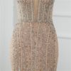 V-Neck Sleeveless Pearls Diamond Sexy Prom Dress - Image 11