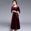 Vintage Velvet Evening Party Dress - Image 2