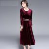 Vintage Velvet Evening Party Dress - Image 3