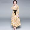 Vintage Plus Size Elegant Floral Maxi Dress - Image 3