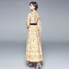 Vintage Plus Size Elegant Floral Maxi Dress - Image 4