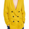 Chic Buttons Turndown Collar Long Sleeve Blazer