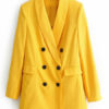 Chic Buttons Turndown Collar Long Sleeve Blazer - Image 2