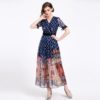 Vintage Printed Long Boho Dress