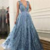 Beaded Lace Formal Evening Prom Party Gown