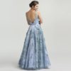 Beaded Lace Formal Evening Prom Party Gown - Image 6