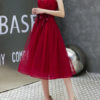 Beautiful A Line Knee Length Square Neck Flowers Social Cocktail Party Dresses - Image 2