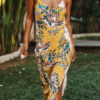 Boho V Neck Long Sleeves Maxi Dress