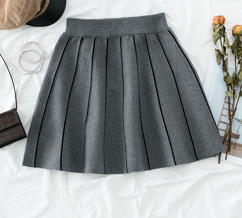 Casual Streetwear Chic A-Line Pleated Striped Mini Skirt - Image 6