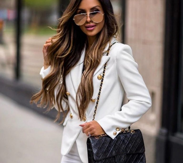 Steet Wear Elegant buttons Casual Long Sleeve Office Ladies Blazer - Image 2