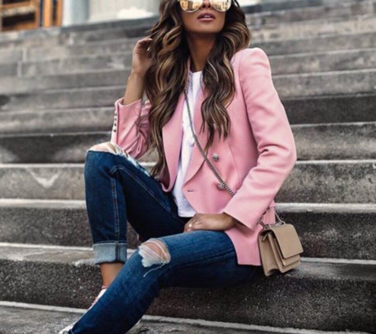 Steet Wear Elegant buttons Casual Long Sleeve Office Ladies Blazer - Image 4