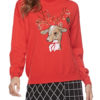 Christmas Long Sleeves Cotton Blend Hooded Sweatshirt