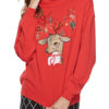 Christmas Long Sleeves Cotton Blend Hooded Sweatshirt - Image 2