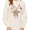 Christmas Long Sleeves Cotton Blend Hooded Sweatshirt - Image 3