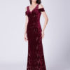 Cold Shoulder Floor Length Formal Evening Gowns - Image 4
