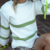 Color Block Jewel Neck Pullover Sweater - Image 6