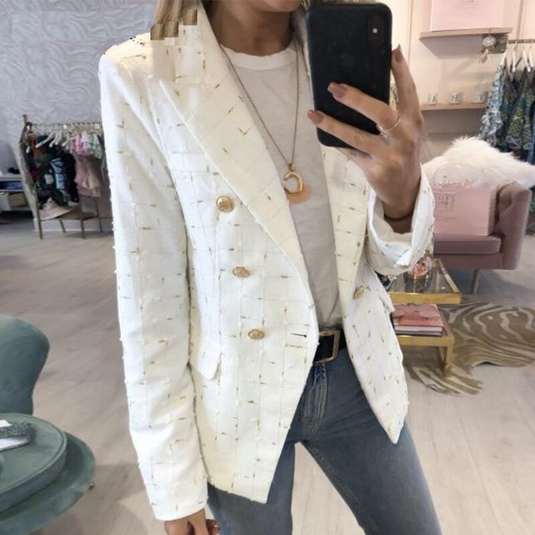 Double breasted office ladies Casual female blazer - Image 5