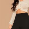 Elastic Waist Loose Office Ladies Stretchy Long Trousers - Image 3