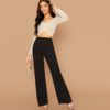 Elastic Waist Loose Office Ladies Stretchy Long Trousers - Image 5