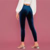 Elastic Waist Velvet Cropped Stretchy Glamorous Leggings - Image 2