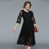 Elegant High Quality Lace Long Dress - Image 3