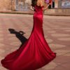 Sexy Off Shoulder Elegant High Split Backless Maxi Dress - Image 3