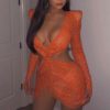 Elegant Leather Mini Bodycon Dress