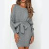 Long Sleeve Hollow Out Elegant Sexy Bodycon Mini Dress - Image 7