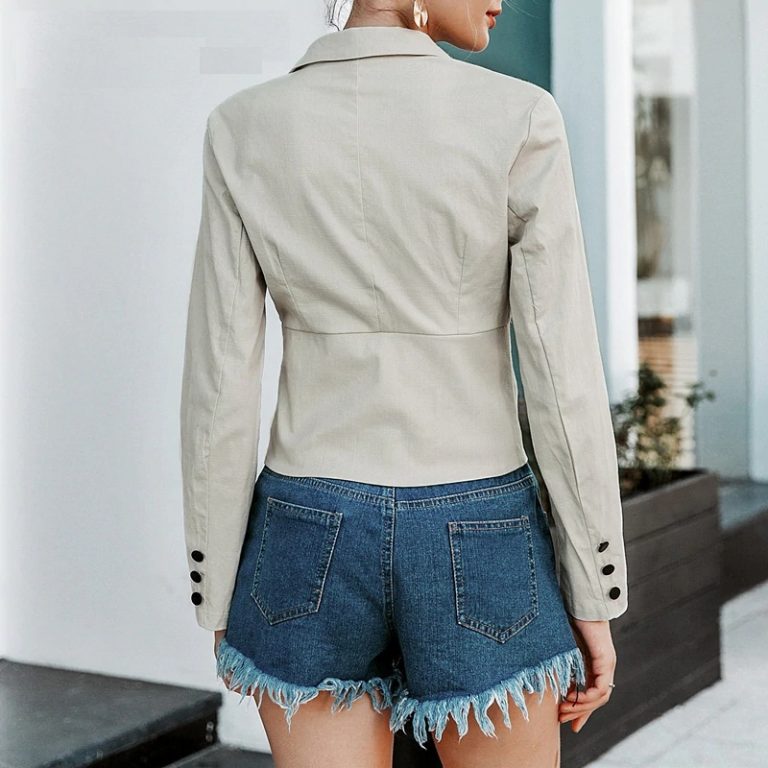 Fashion buttons Long sleeve high waist female blazer - Image 6