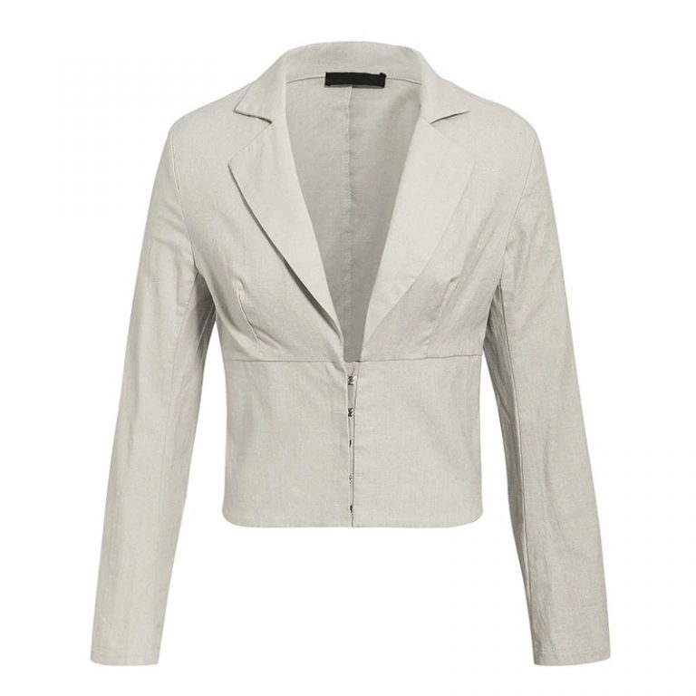 Fashion buttons Long sleeve high waist female blazer - Image 7
