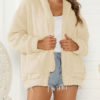 Faux Fur Long Sleeve Coat