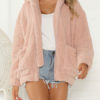 Faux Fur Long Sleeve Coat - Image 4