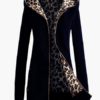 Fleece Hoodie Sport Jacket Leopard Zippered Coat - Image 4