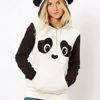Fleece Panda Casual Long Sleeve Street Wear Hoodie - Image 2