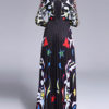 Floral Print Crewneck Layered Maxi Dress - Image 3