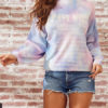 Letter Print Jewel Neck Long Sleeves Acrylic Pullover Sweater