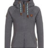 Full Zip Long Sleeve Oversized Hooded Jacket With Pockets - Image 3